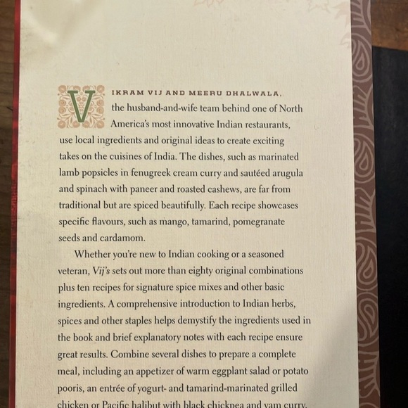 Vij's Indian Cuisine Cookbook : elegant & inspired Indian Cuisine Vikram Vij… - Picture 4 of 16